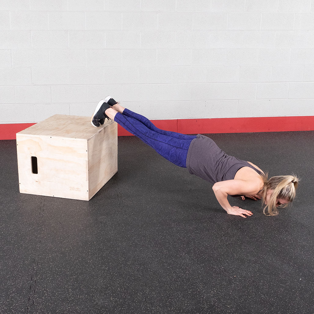 Body-Solid Tools 3-Way Wood Plyo Box 20 x 24 x 30 inch - in use