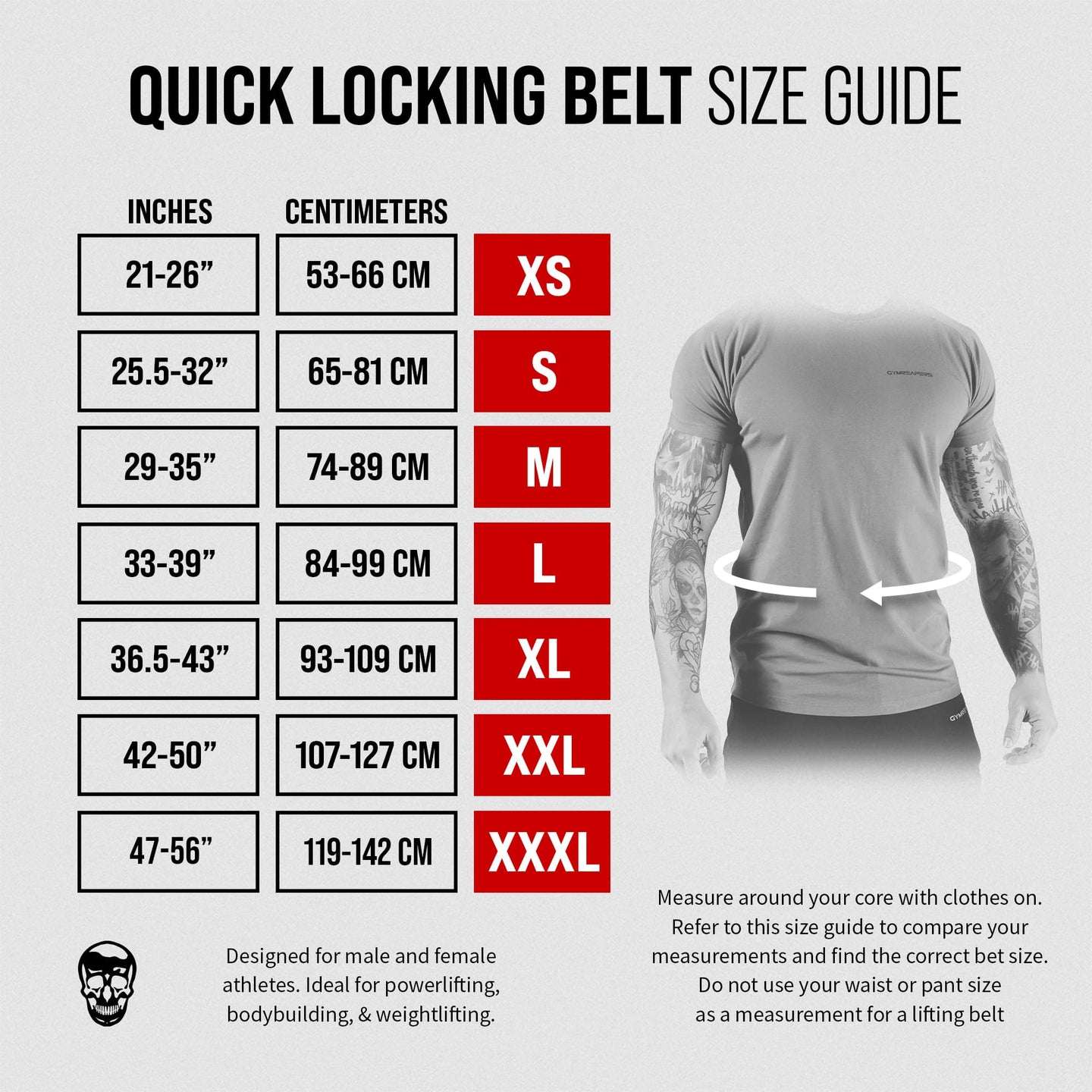 Gymreapers Quick Locking Weightlifting Belt | Premium Back Support