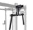 Close-up of the black powder coated Build Limitless dip station storage bracket