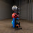 Body-Solid Mobile Multi Accessory Rack - loaded angle view