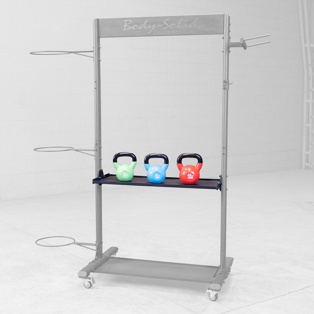 Body-Solid GARTRAY tray installed