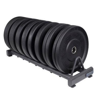 Body-Solid Horizontal Bumper Plate Rack - With bumper plates