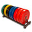 Body-Solid Horizontal Bumper Plate Rack - Loaded view