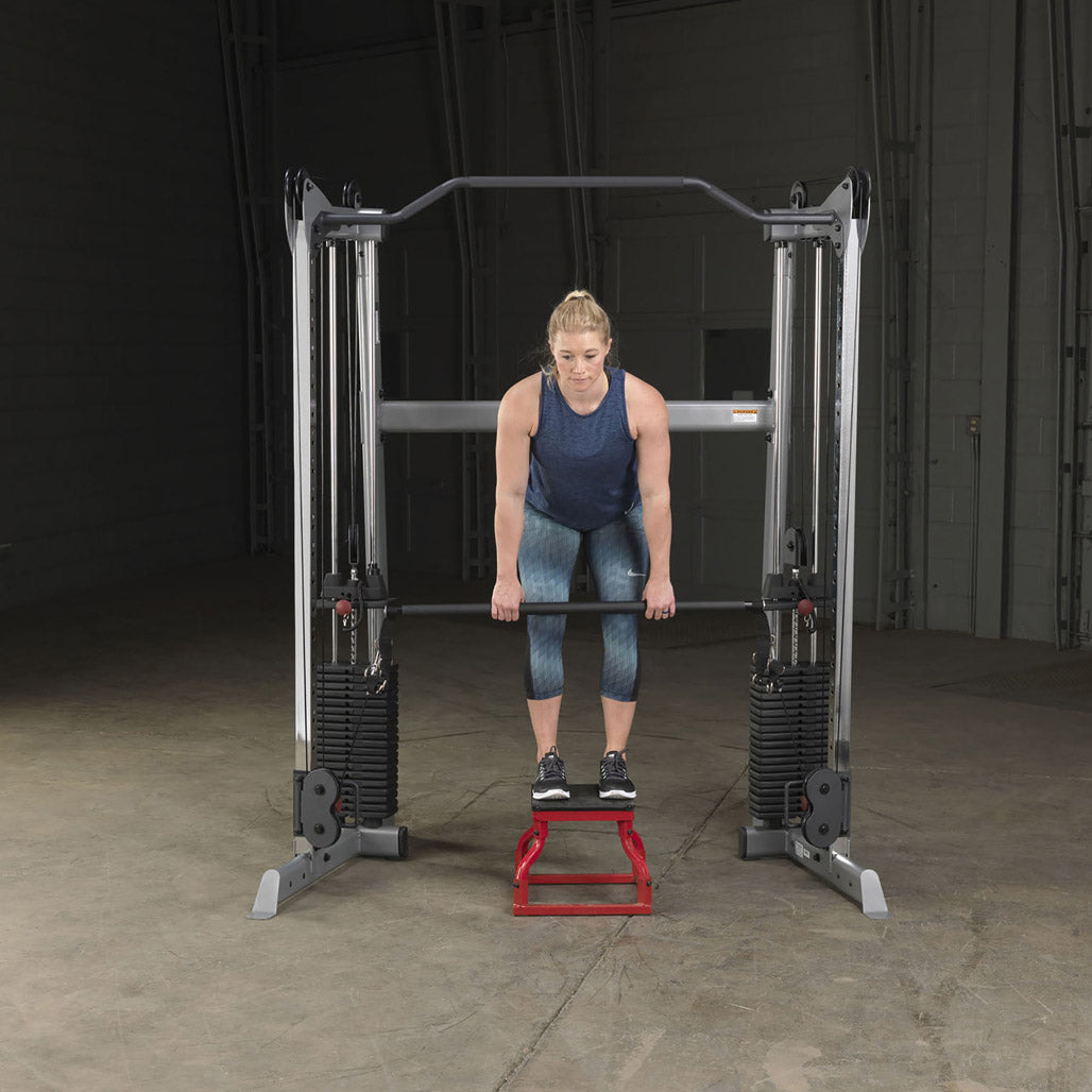 Body-Solid Dual Press Bar - in use