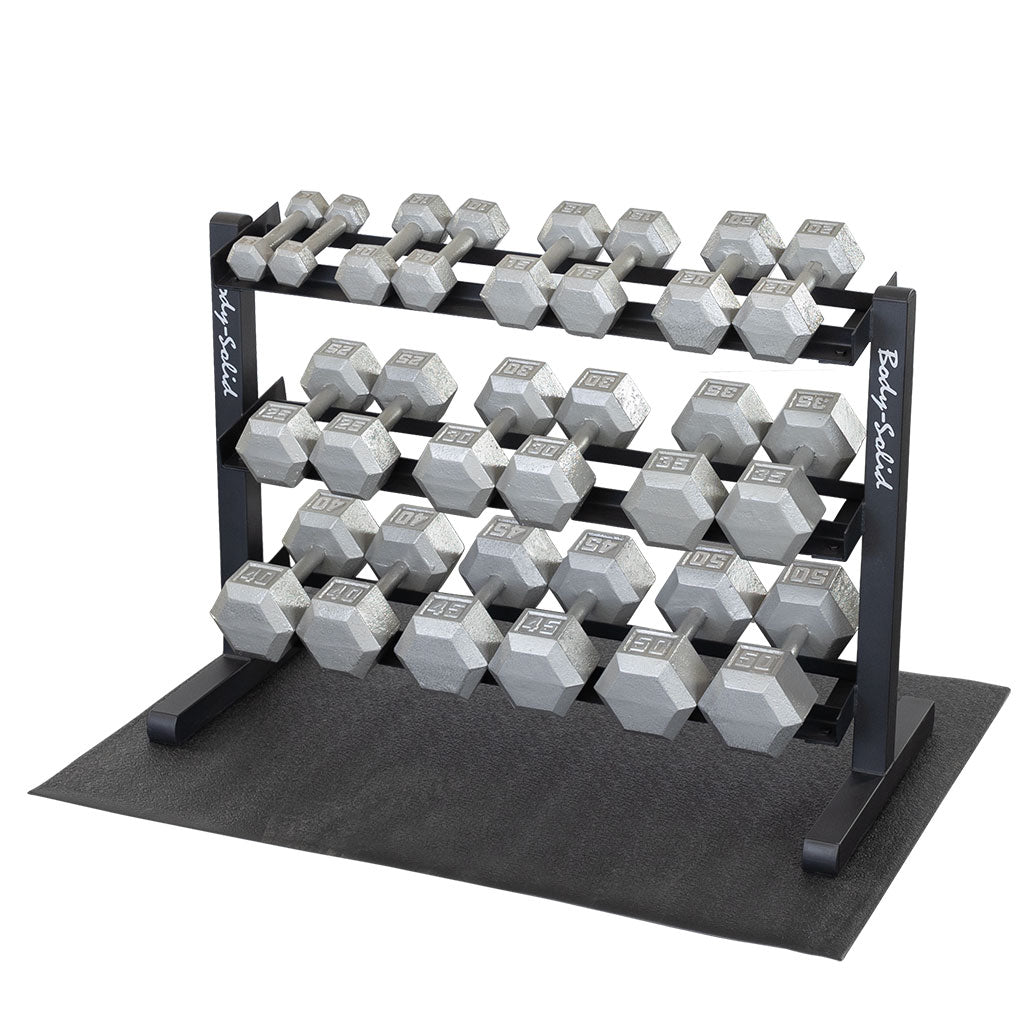 Body-Solid 3-Tier Dumbbell Rack - Body-Solid angle view