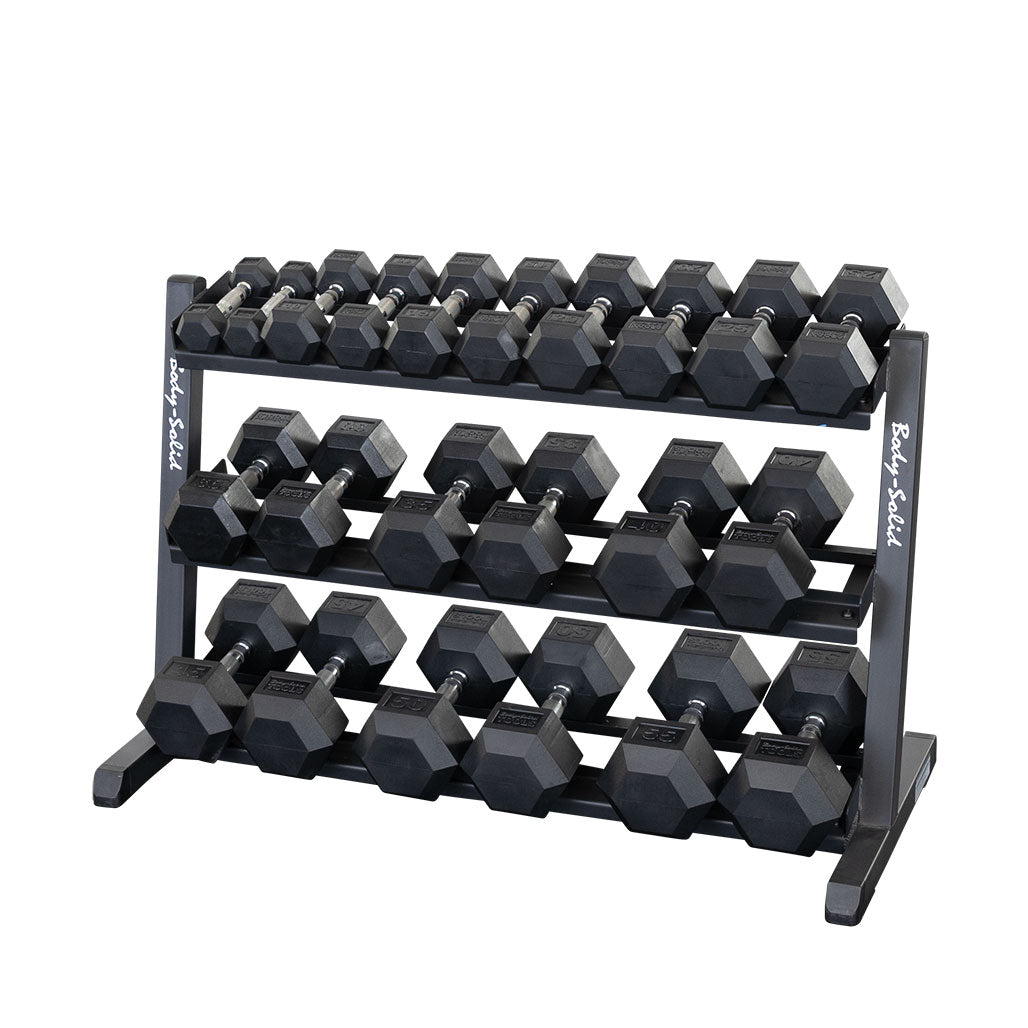 Body-Solid 48 inch 3-Tier Dumbbell Rack - Body-Solid detail view