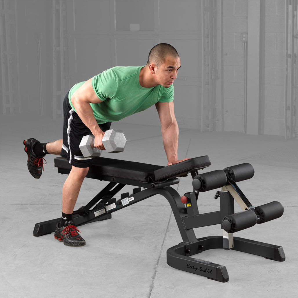 Body-Solid Heavy Duty Flat-Incline-Decline Bench - detail view