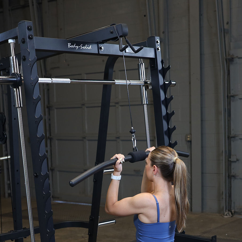 Body-Solid Series 7 Smith Machine Lat Attachment, Plate Load