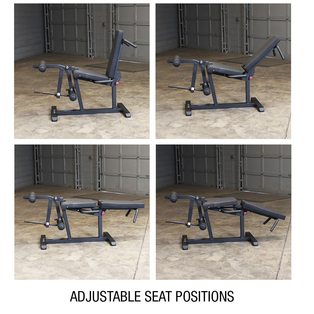 Body-Solid Leg Extension and Curl Machine - seat positions