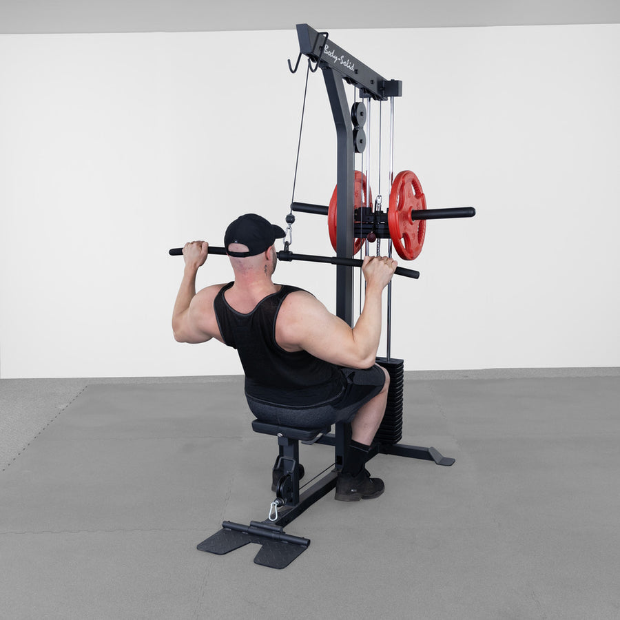 Body-Solid Lat Machine with Weight Stack