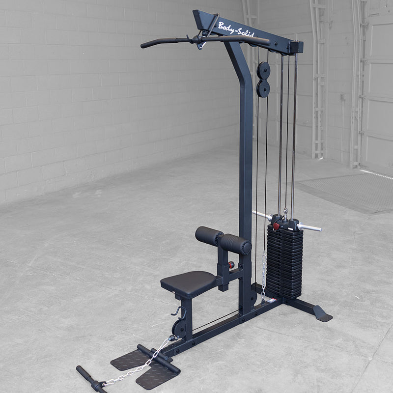 Body-Solid Lat Machine with Weight Stack