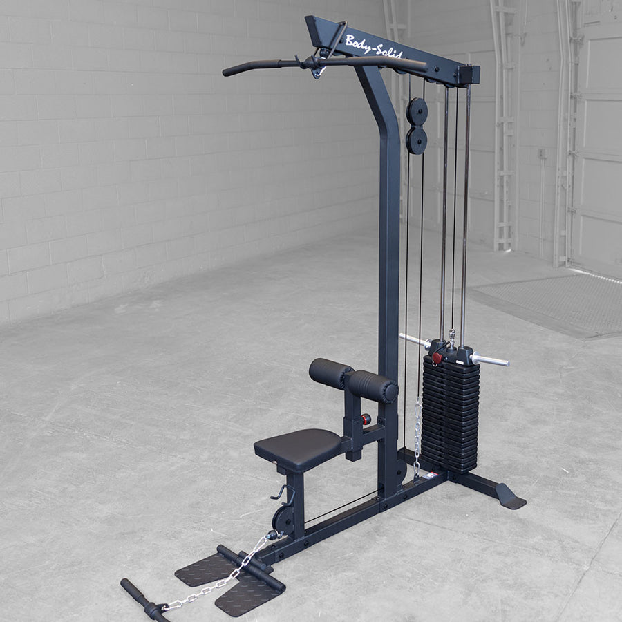Body-Solid Lat Machine with Weight Stack