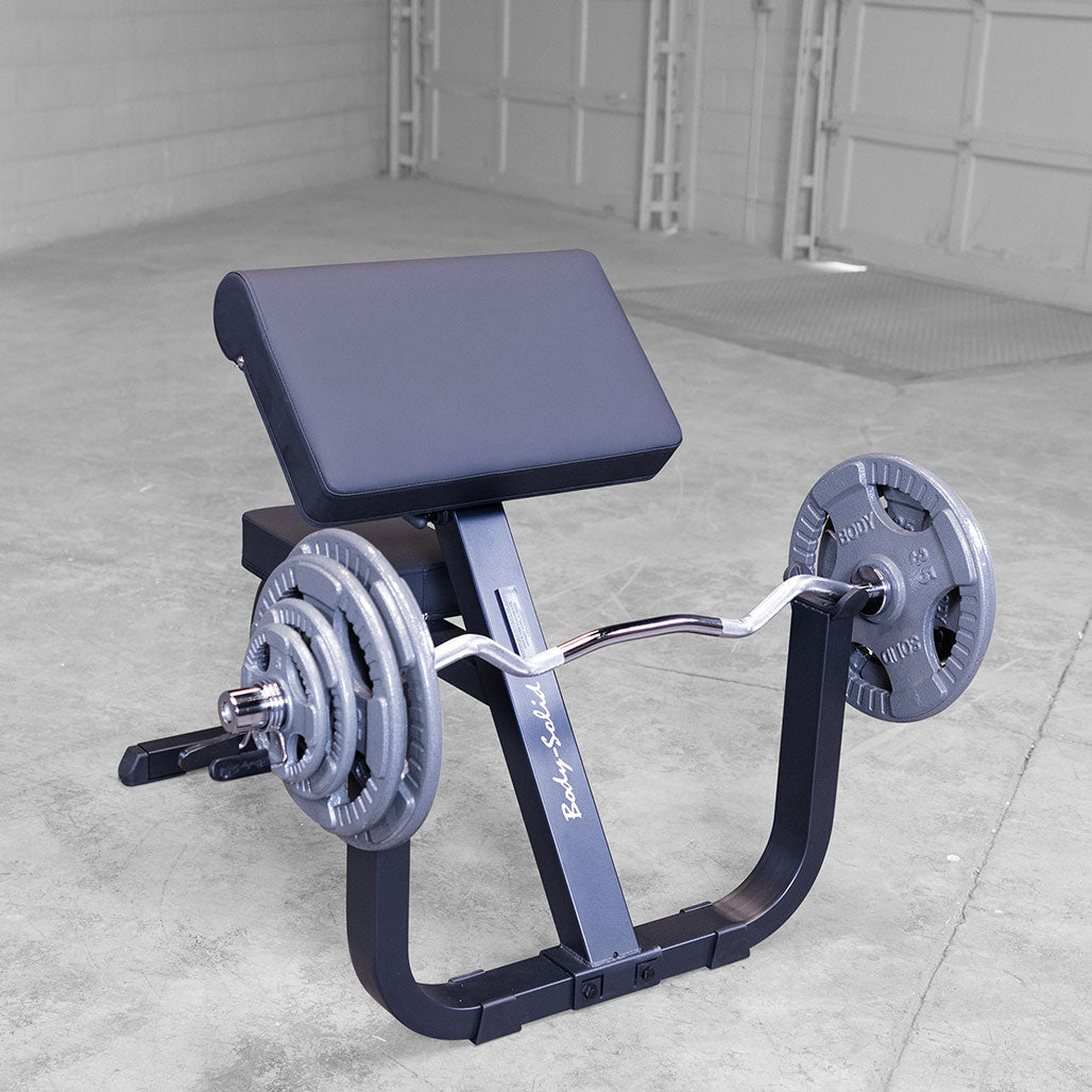 Body-Solid Preacher Curl Bench - side view
