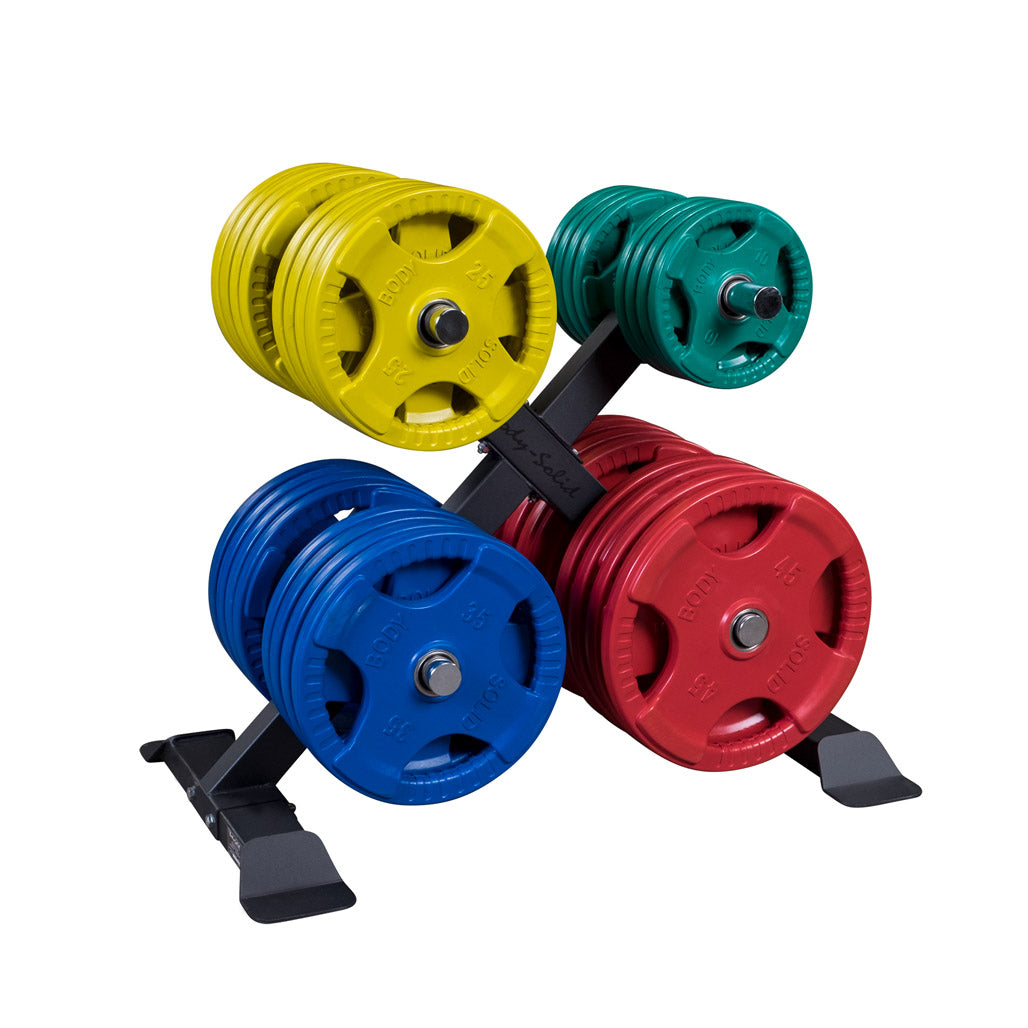 Body-Solid X-Factor Weight Plate Tree - loaded with plates
