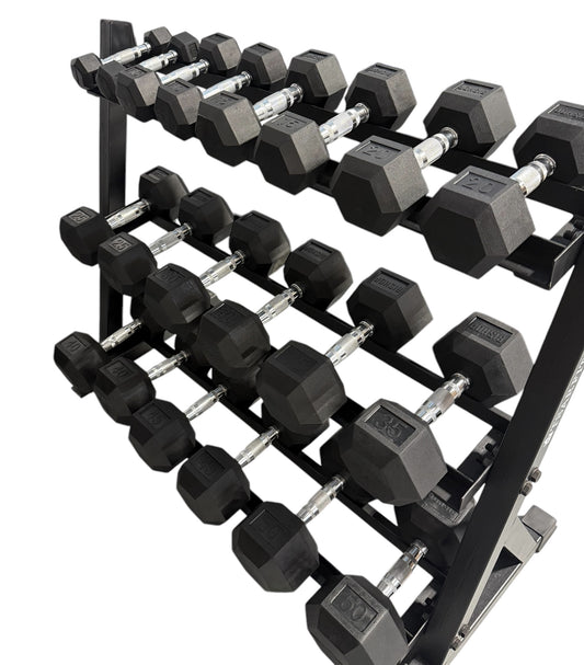 Bishop Rubber Hex Dumbbells