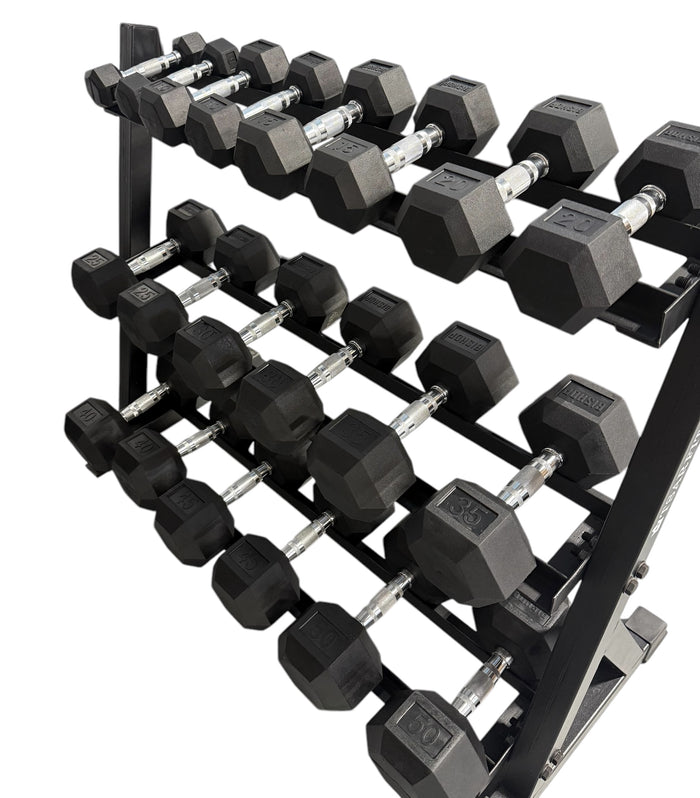 Bishop Rubber Hex Dumbbells (Sold as a Pair) - Free Shipping