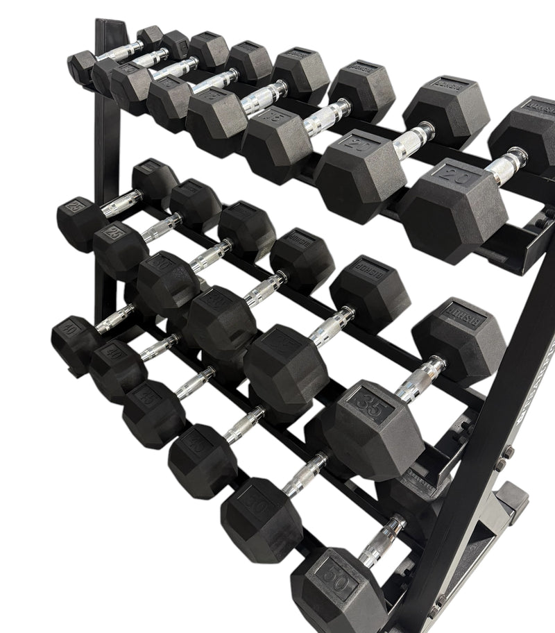 Bishop Rubber Hex Dumbbells (Singles and Sets)