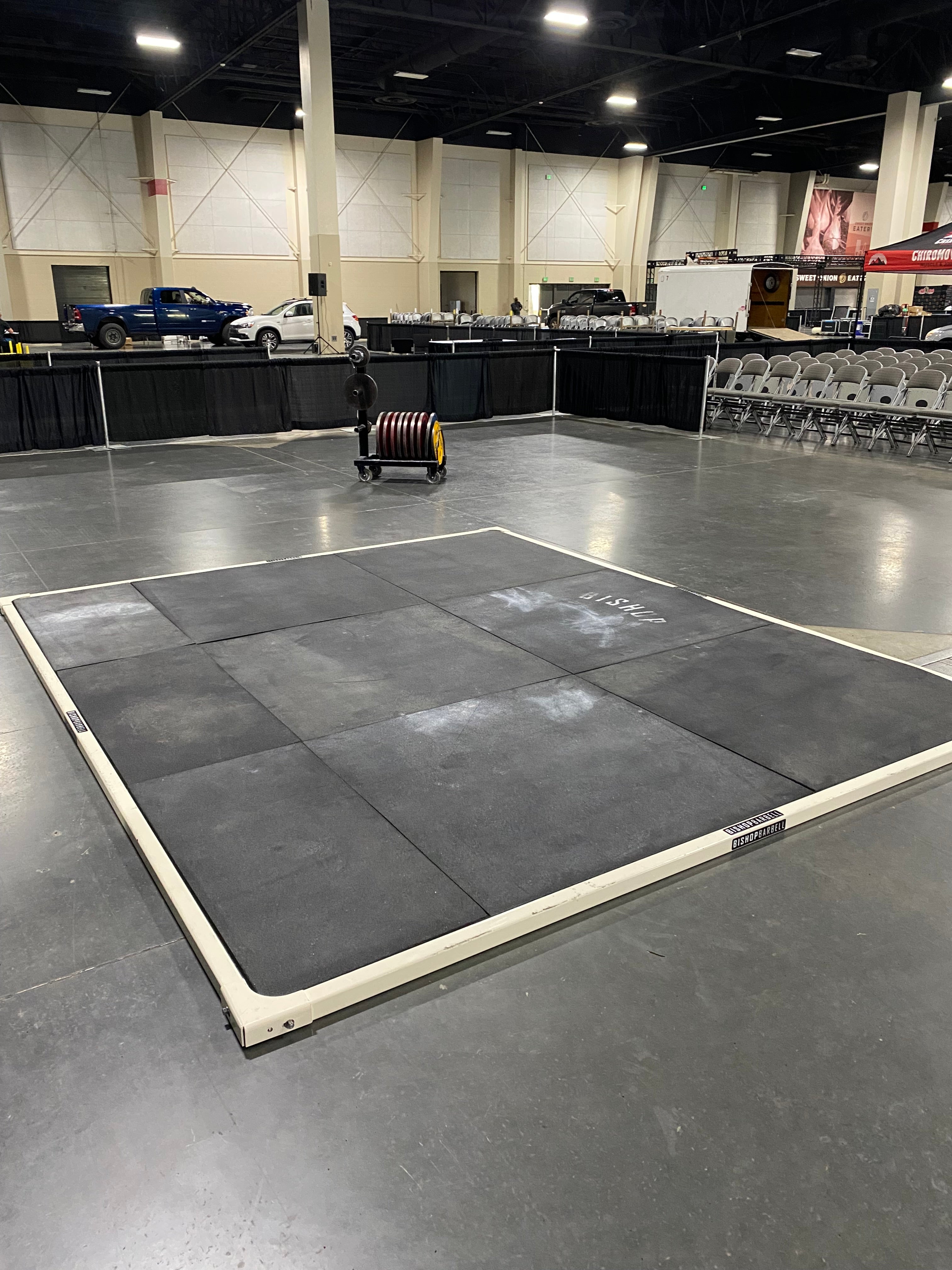 Plataformas de levantamiento de pesas Bishop (solo marco) sin clavijas para bandas