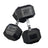 PRx Rubber Hex Dumbbells pair with knurled chrome handles