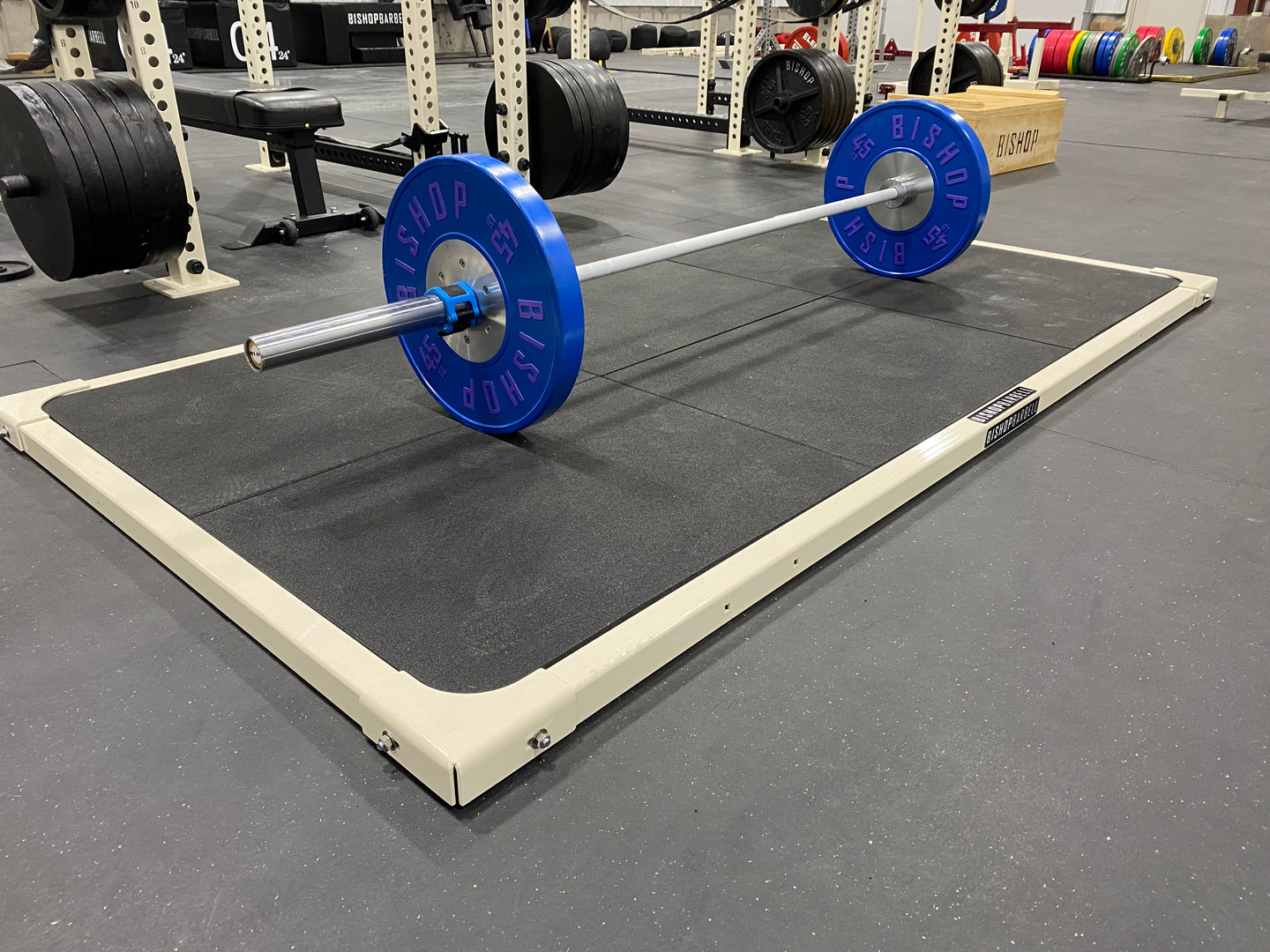 Plataformas de levantamiento de pesas Bishop (solo marco) sin clavijas para bandas