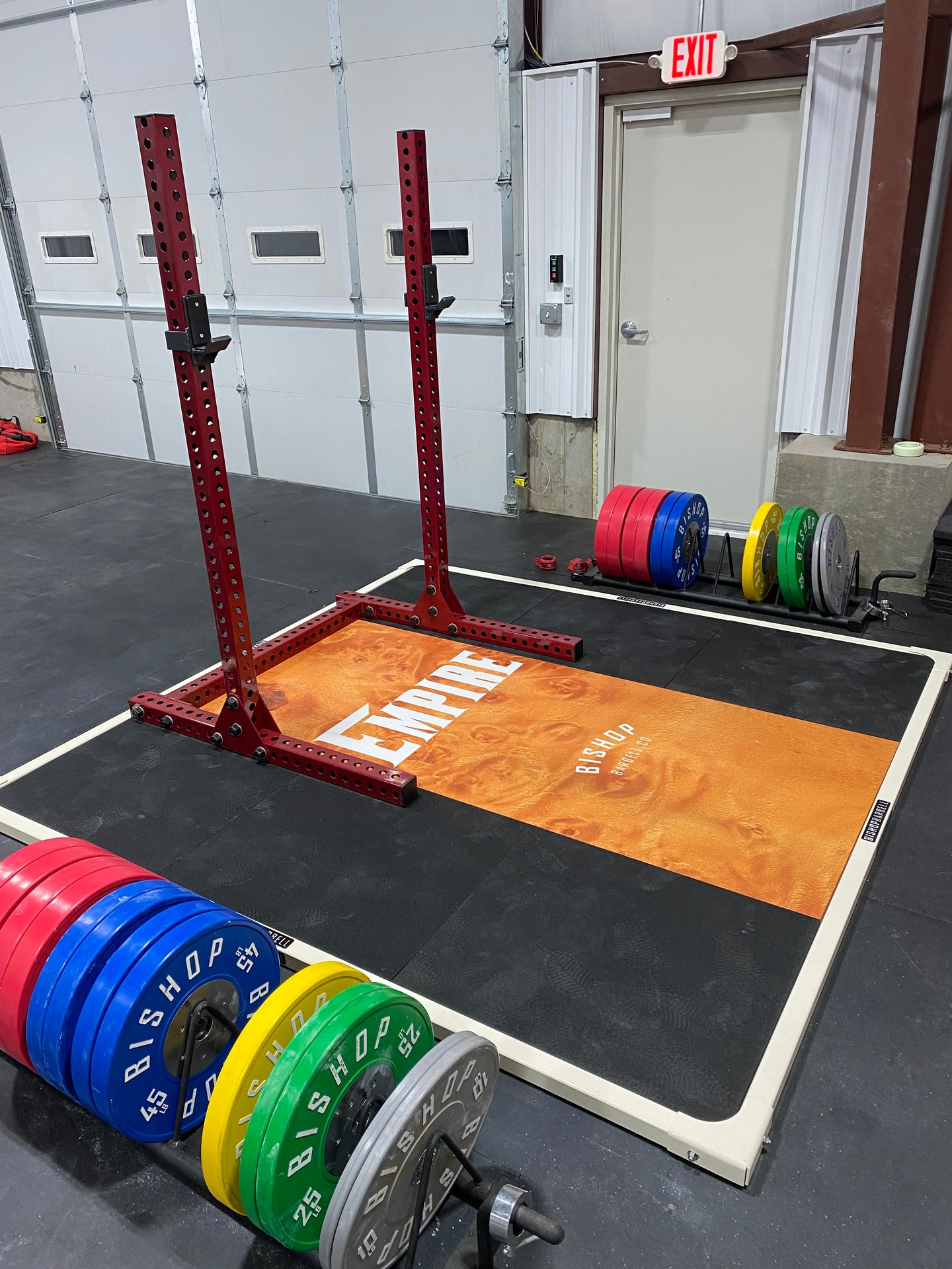 Plataformas de levantamiento de pesas Bishop (solo marco) sin clavijas para bandas