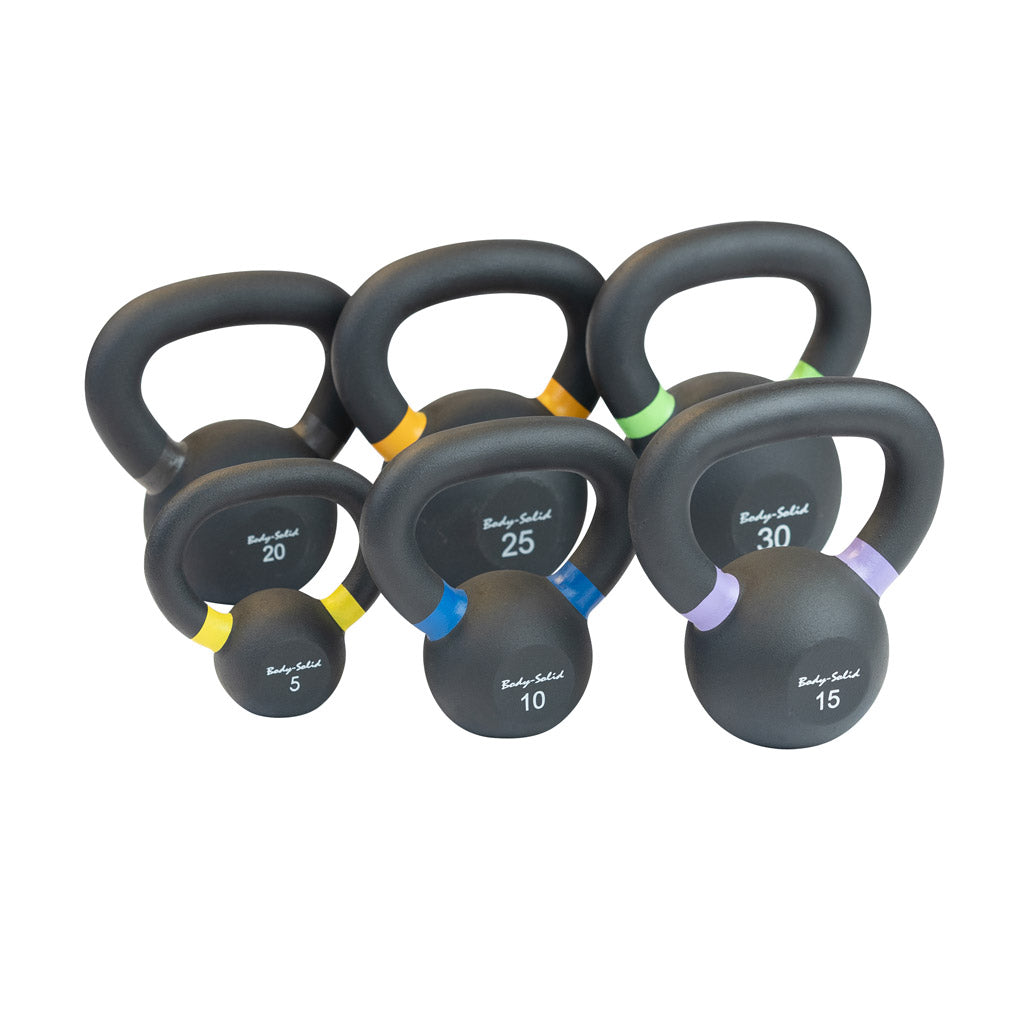 Body-Solid Tools KBRS Powder Coat Kettlebell Set