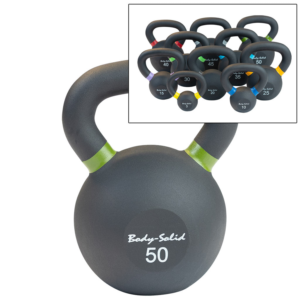 Body-Solid Tools KBRS Powder Coat Kettlebell Set