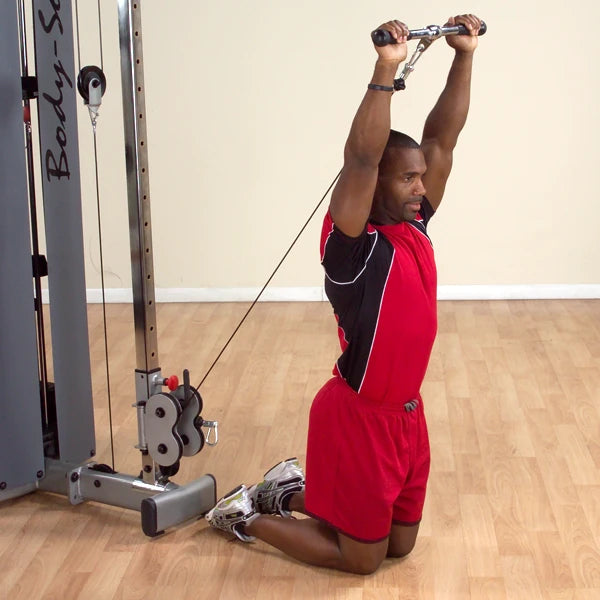 Body-Solid Tools Pro-Grip Revolving Straight Bar - triceps extension