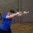 Body-Solid Tools Aluminum Revolving Curl Bar - in use, cable exercise