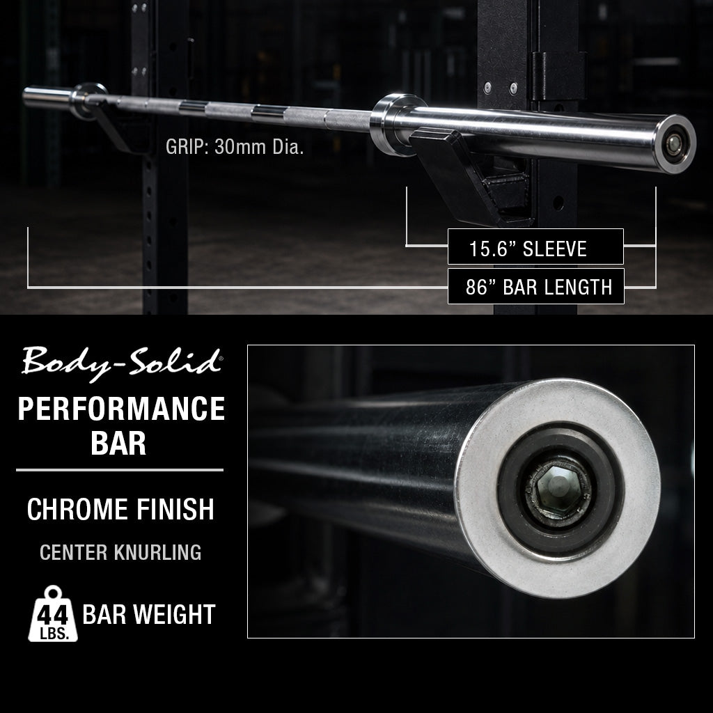Body-Solid OB86C 7 ft chrome Olympic bar