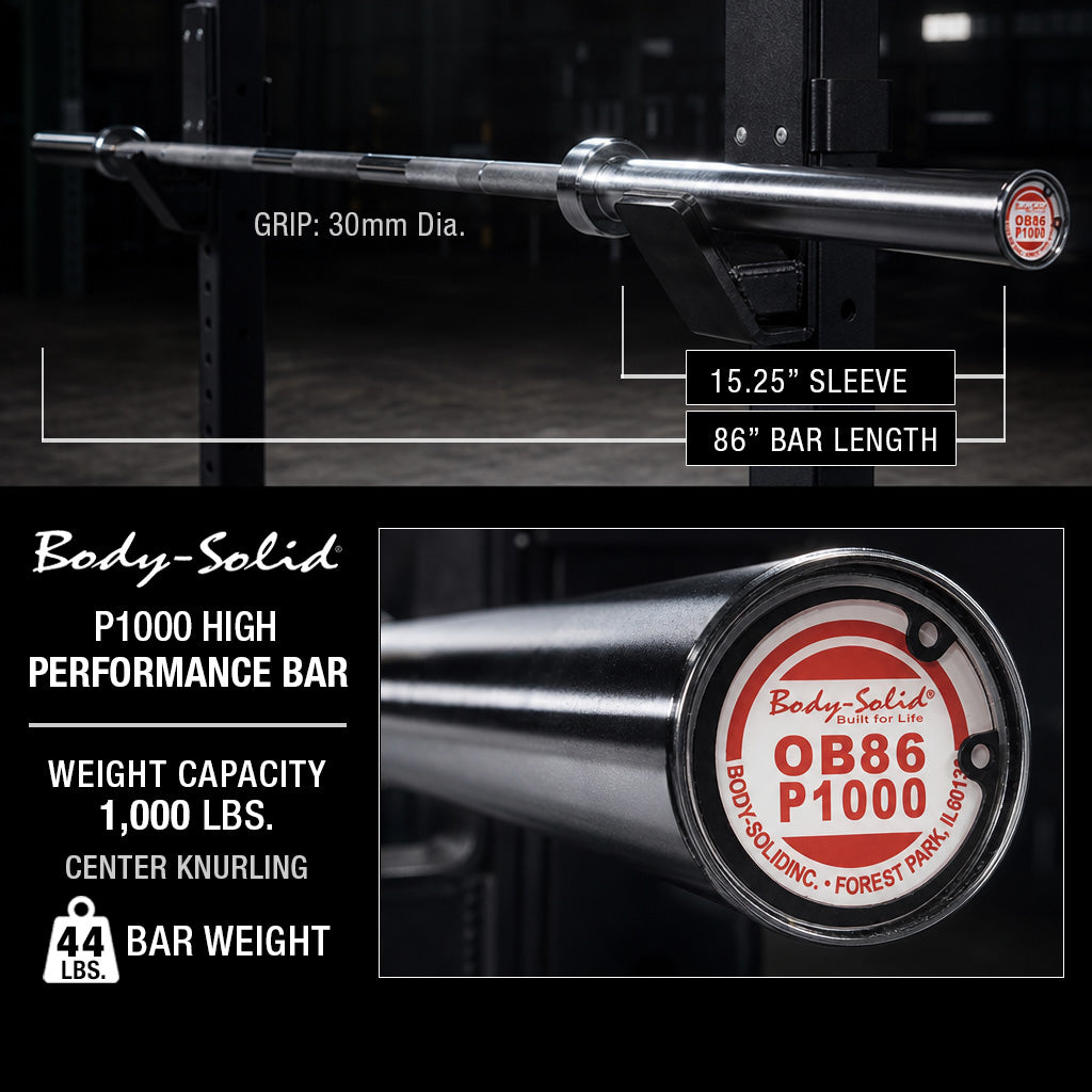 Body-Solid Olympic Premium P1000 Bar - Features overview