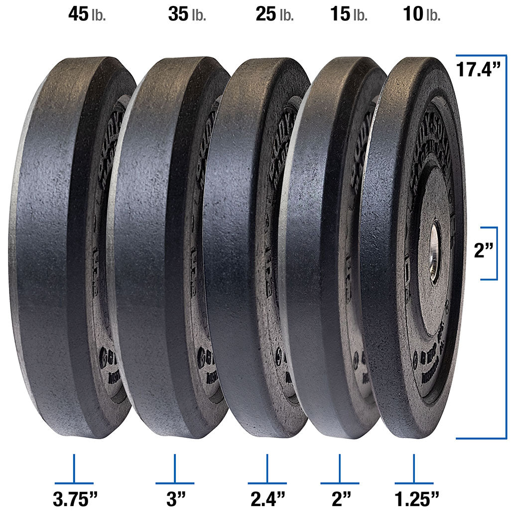 Body-Solid Hi-Temp Black Bumper Plate