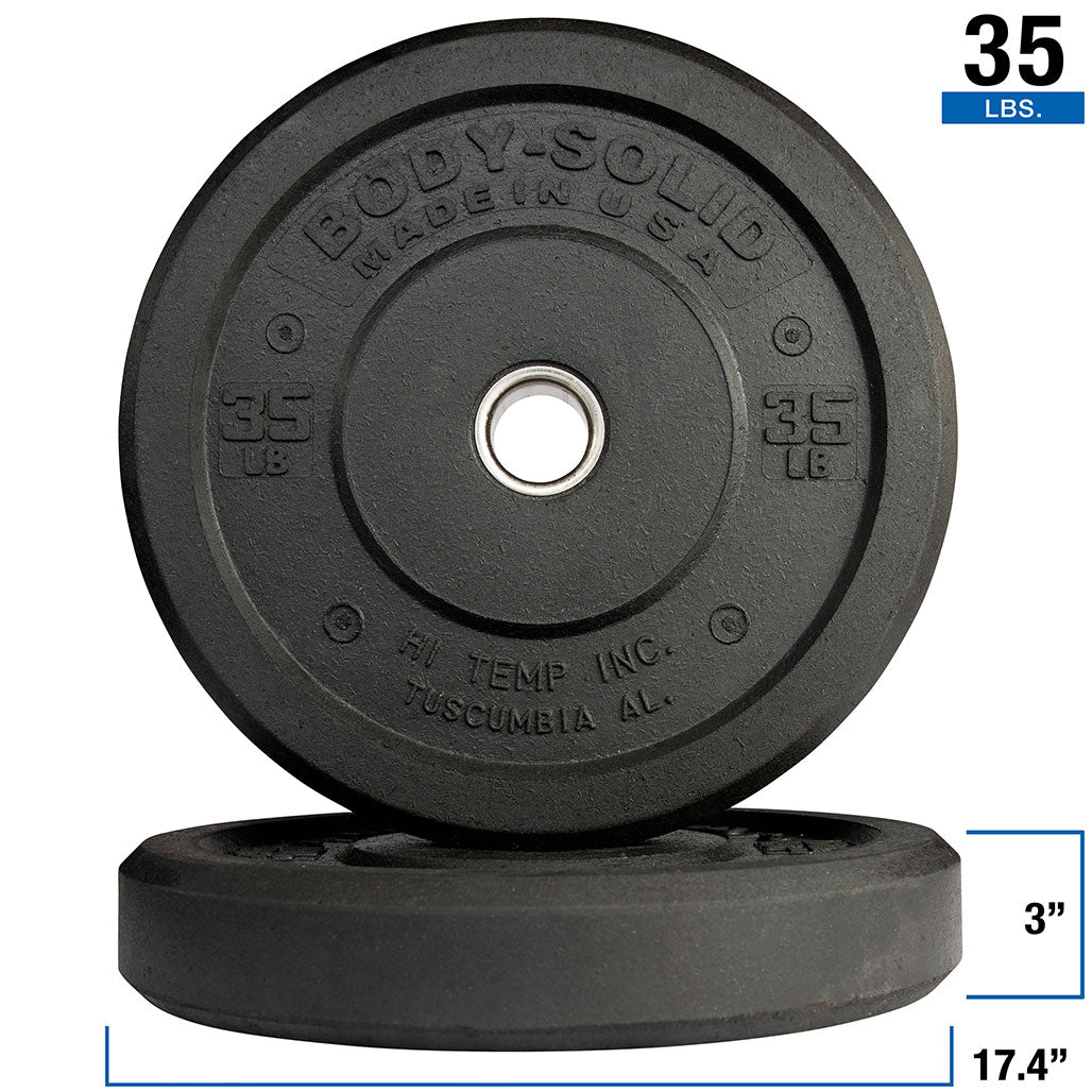 Body-Solid Hi-Temp Black Bumper Plate