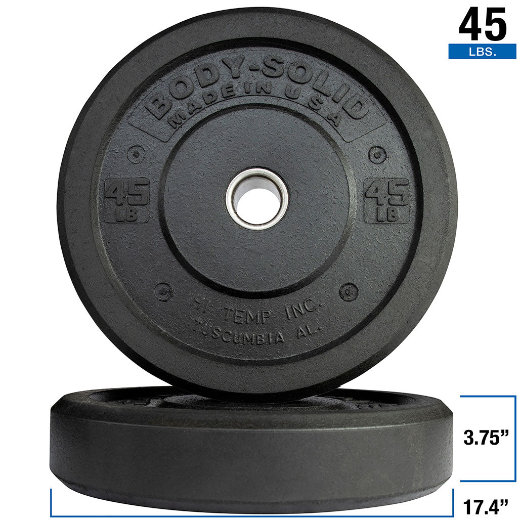Body-Solid Hi-Temp Black Bumper Plate