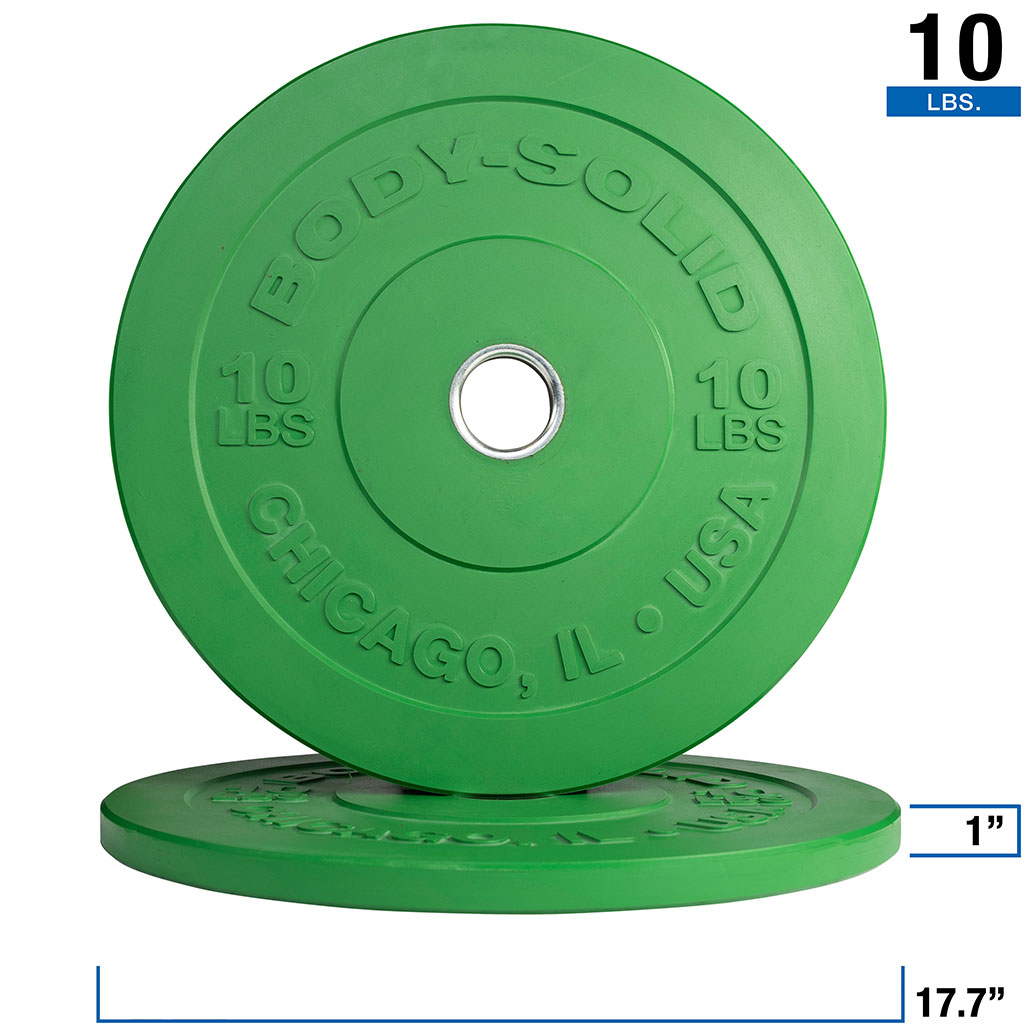 Body-Solid Chicago Extreme OBPXC color bumper plates