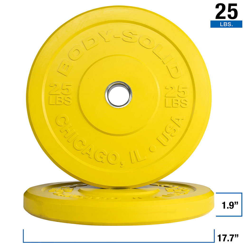Body-Solid Chicago Extreme OBPXC color bumper plates