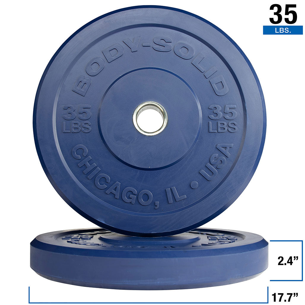 Body-Solid Chicago Extreme OBPXC color bumper plates