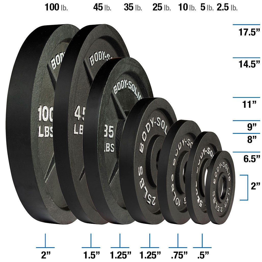Body-Solid cast iron Olympic weight set