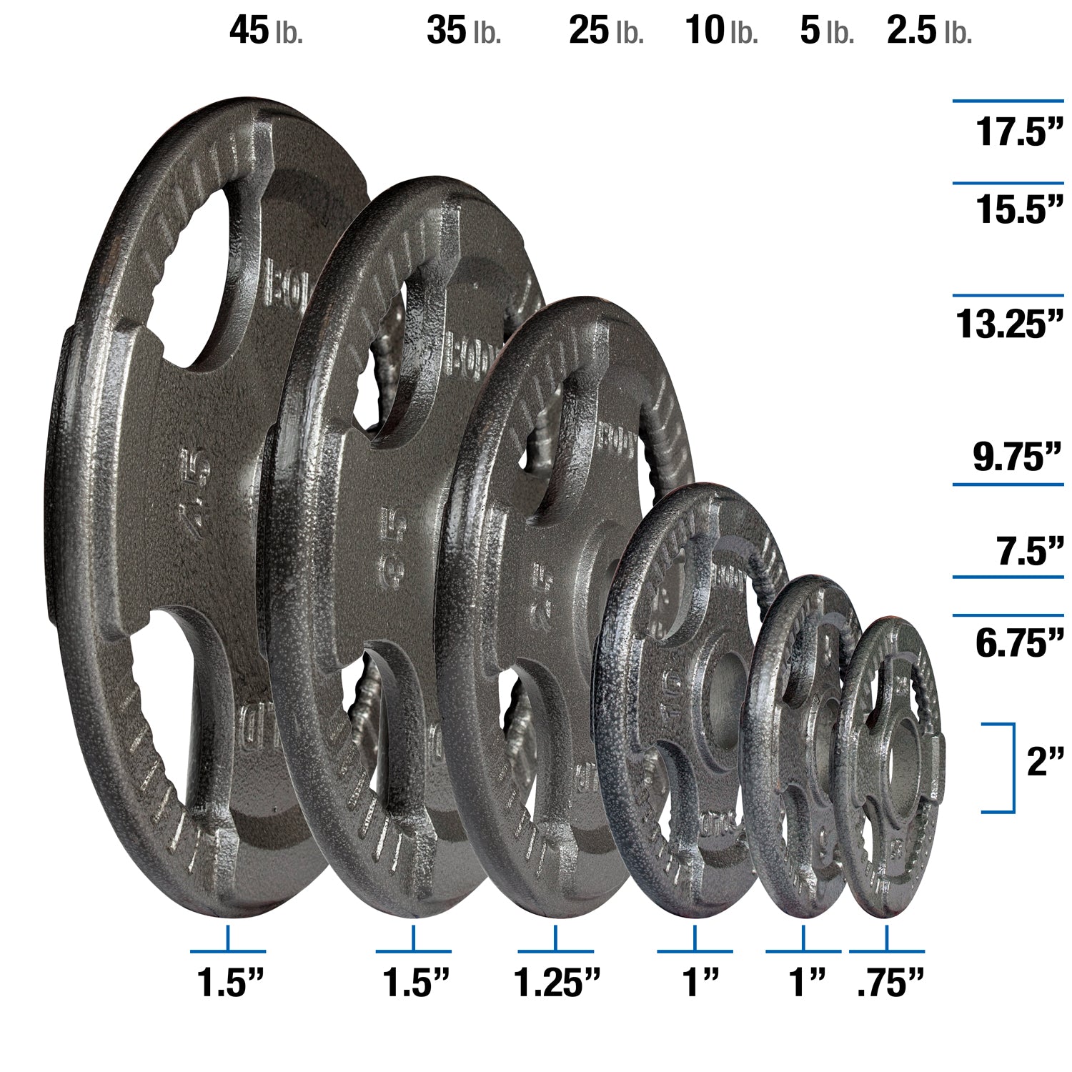 Body-Solid Gray Grip Cast Iron Olympic Set