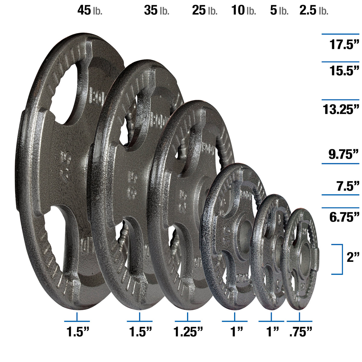 Body-Solid Gray Grip Cast Iron Olympic Set