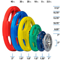 Body-Solid Olympic Color Grip Weight Plates, SHIPPING INCLUDED