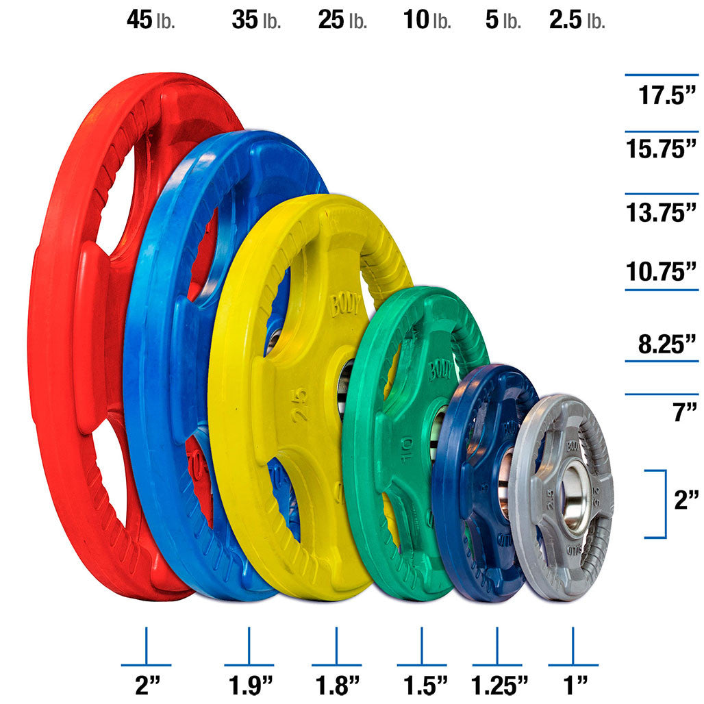 Body-Solid Olympic Color Grip Weight Plates, SHIPPING INCLUDED