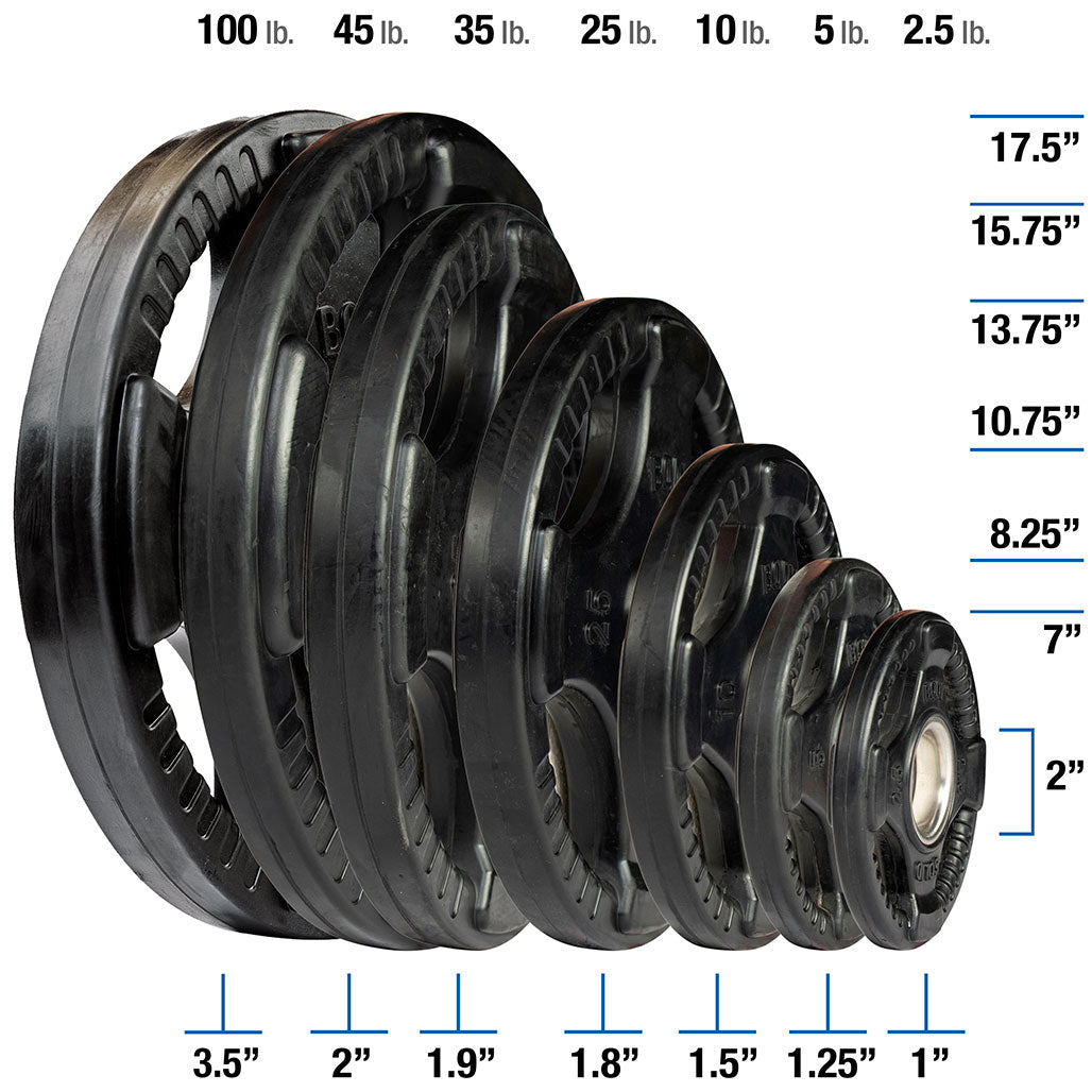 Body-Solid Tools Rubber Grip Olympic Plate Set