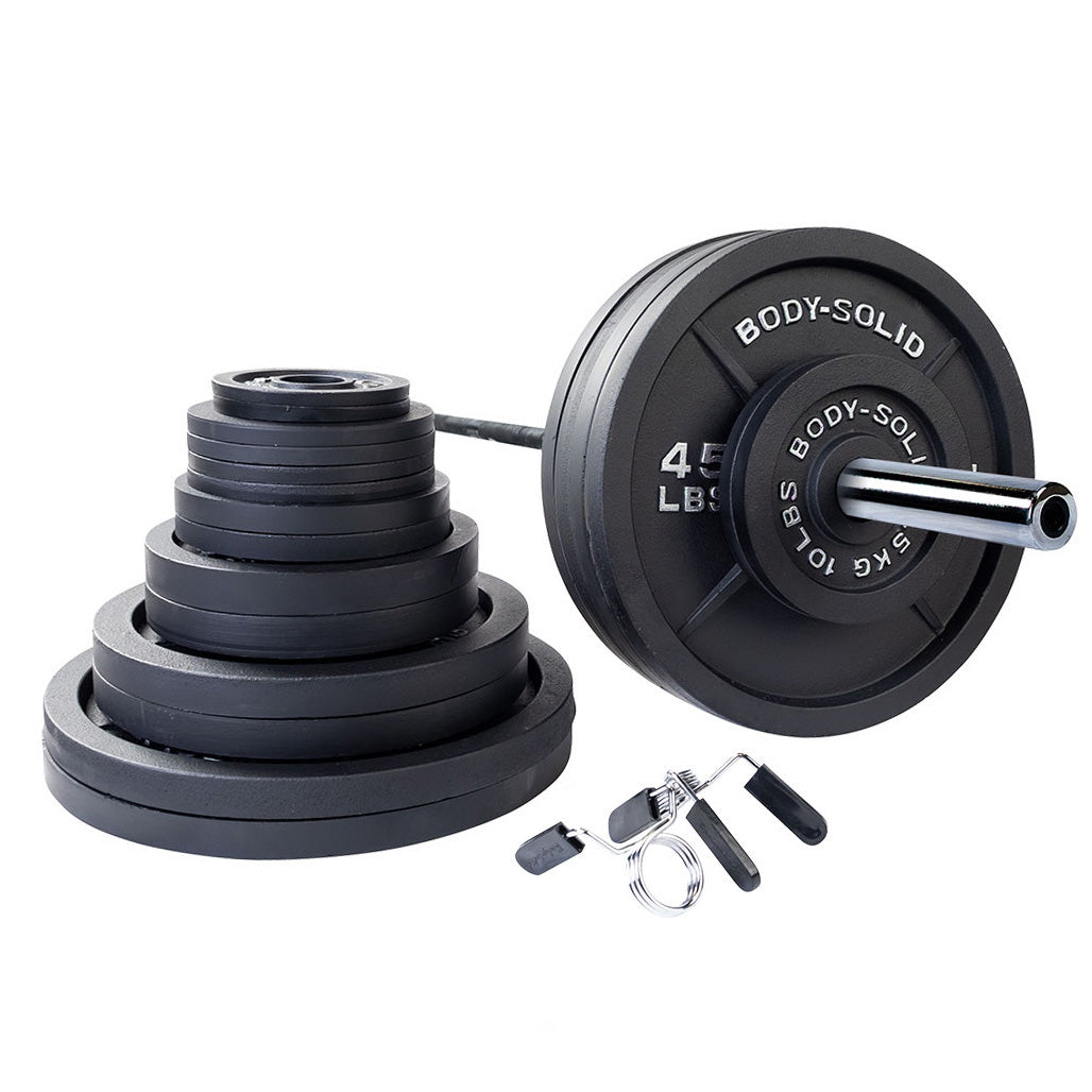 Body-Solid cast iron Olympic weight set