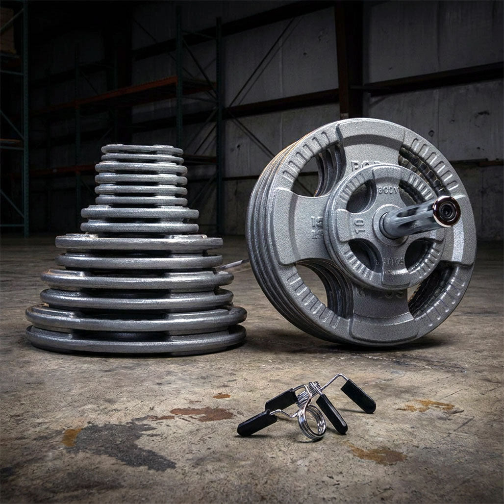 Body-Solid Gray Grip Cast Iron Olympic Set