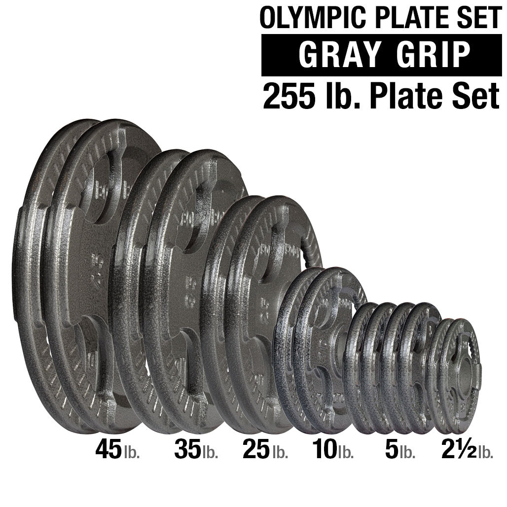 Body-Solid Gray Grip Cast Iron Olympic Set