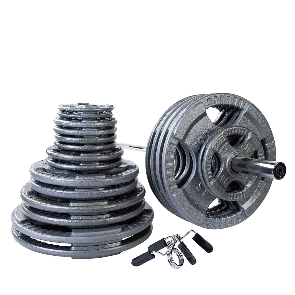 Body-Solid Gray Grip Cast Iron Olympic Set
