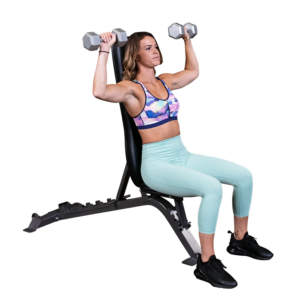 Powerline PFI150 Flat-Incline Bench with Adjustable Back Pad and Seat - Alternate view