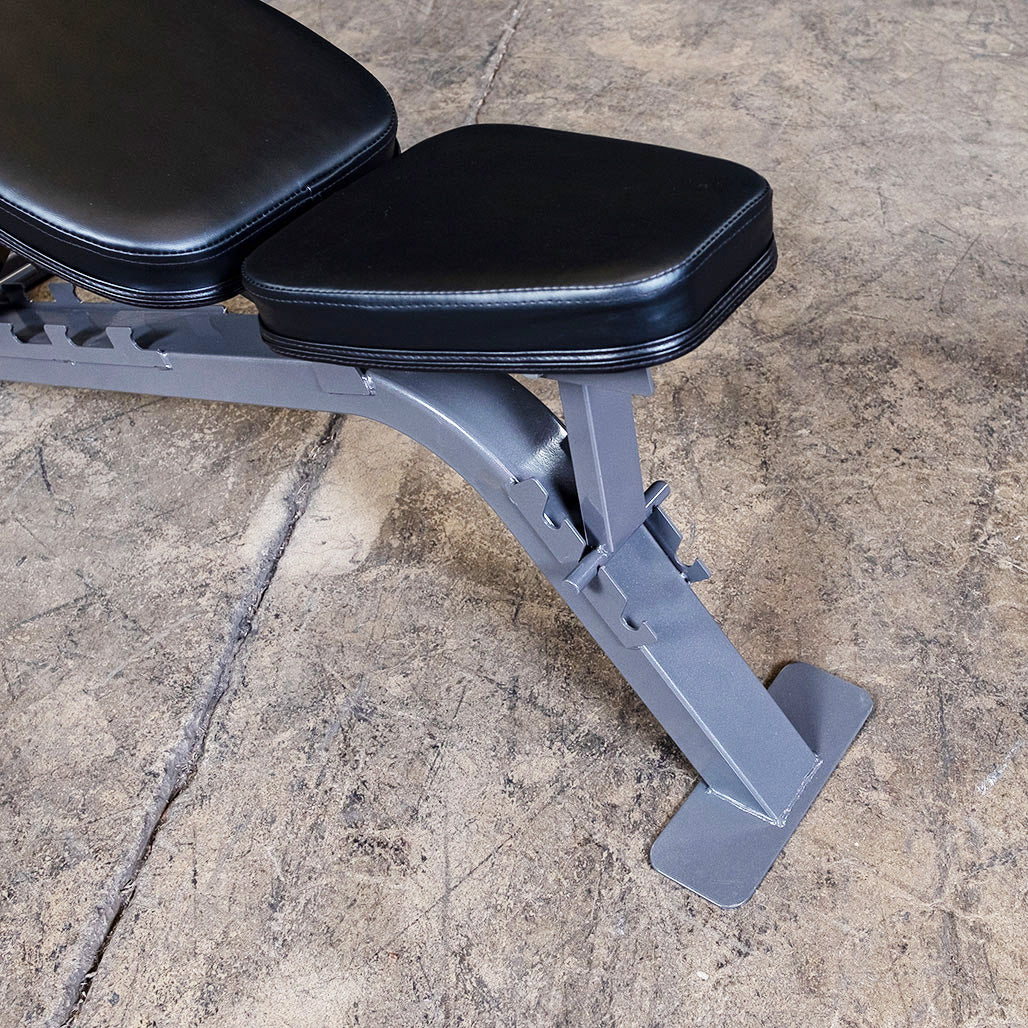 Powerline PFI150 Flat-Incline Bench with Adjustable Back Pad and Seat - Close-up detail