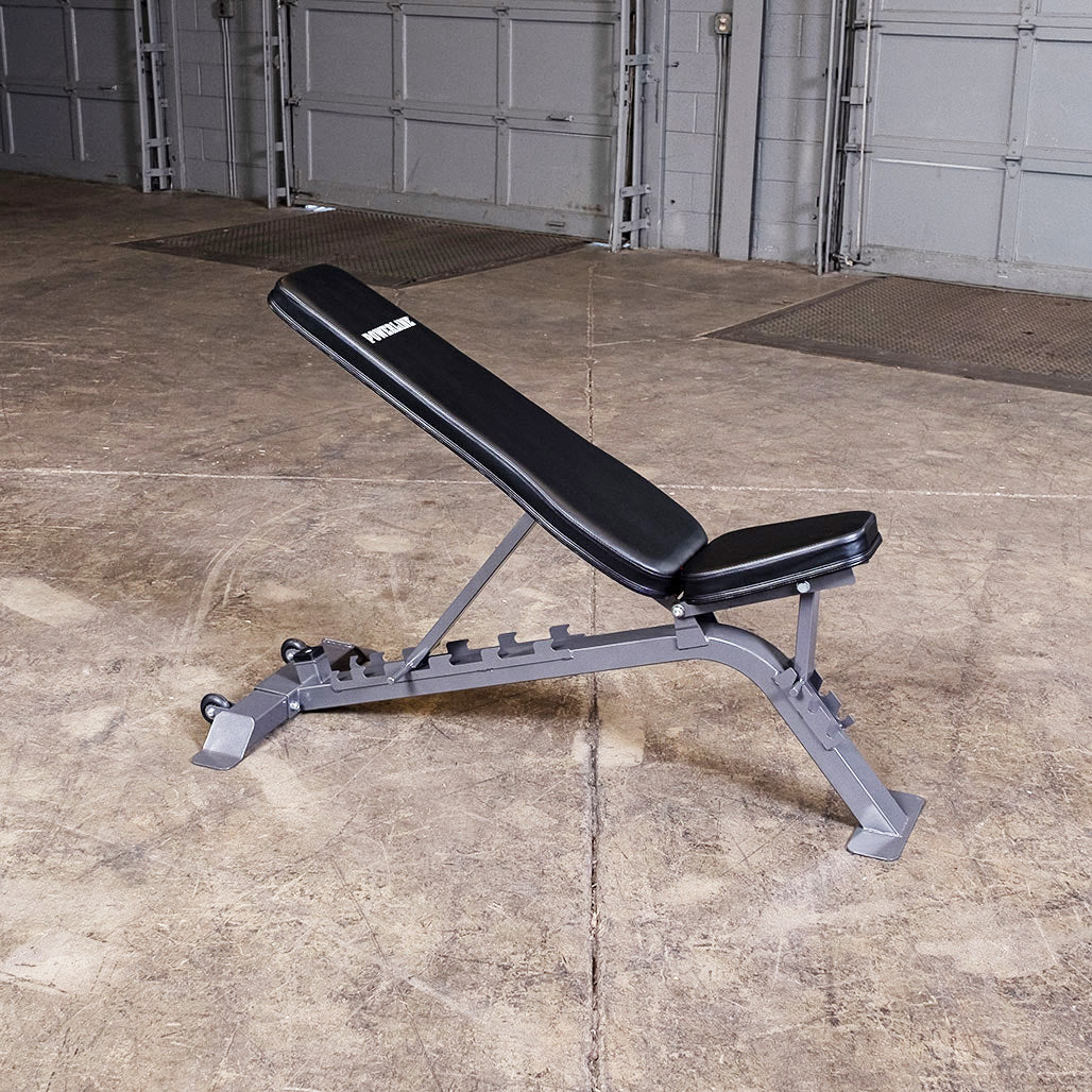 Powerline PFI150 Flat-Incline Bench with Adjustable Back Pad and Seat - Detail view